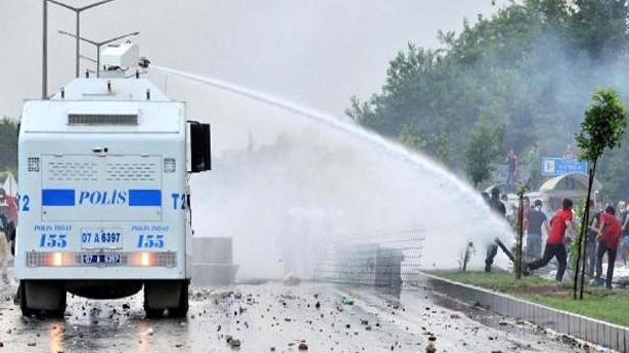 Antalya Büyükşehir TOMA'lara su vermedi