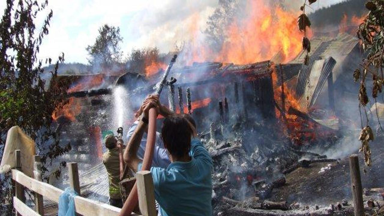 Artvin'de yangın: 2 ev k&uuml;l oldu