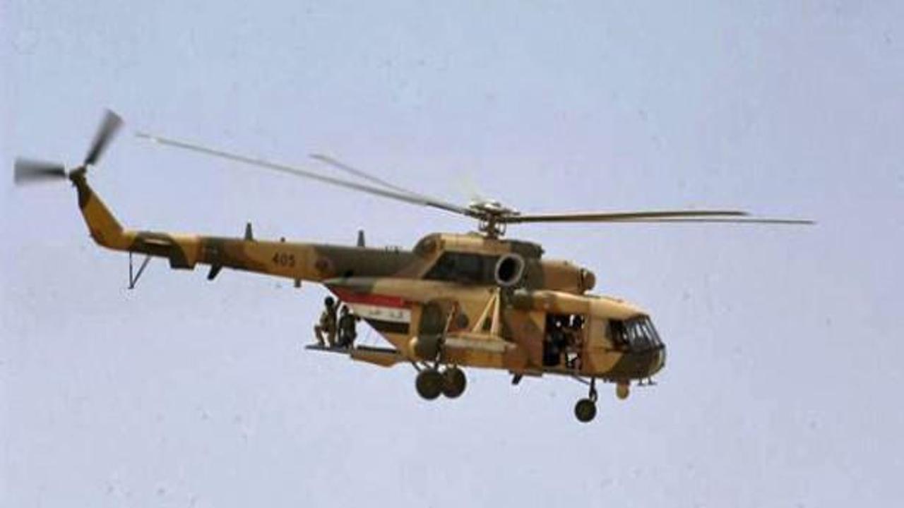Irak ordusuna ait helikopter düşürüldü