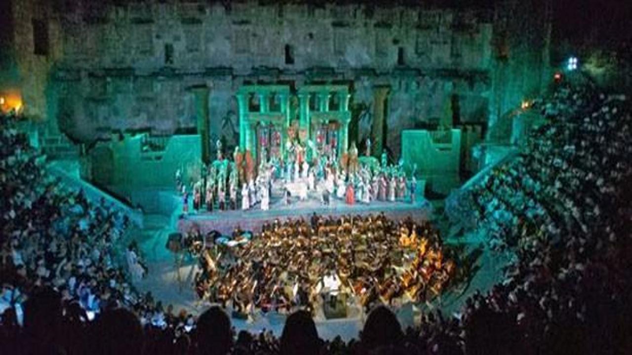 Aspendos Antik Tiyatro'da 'Aida' operası
