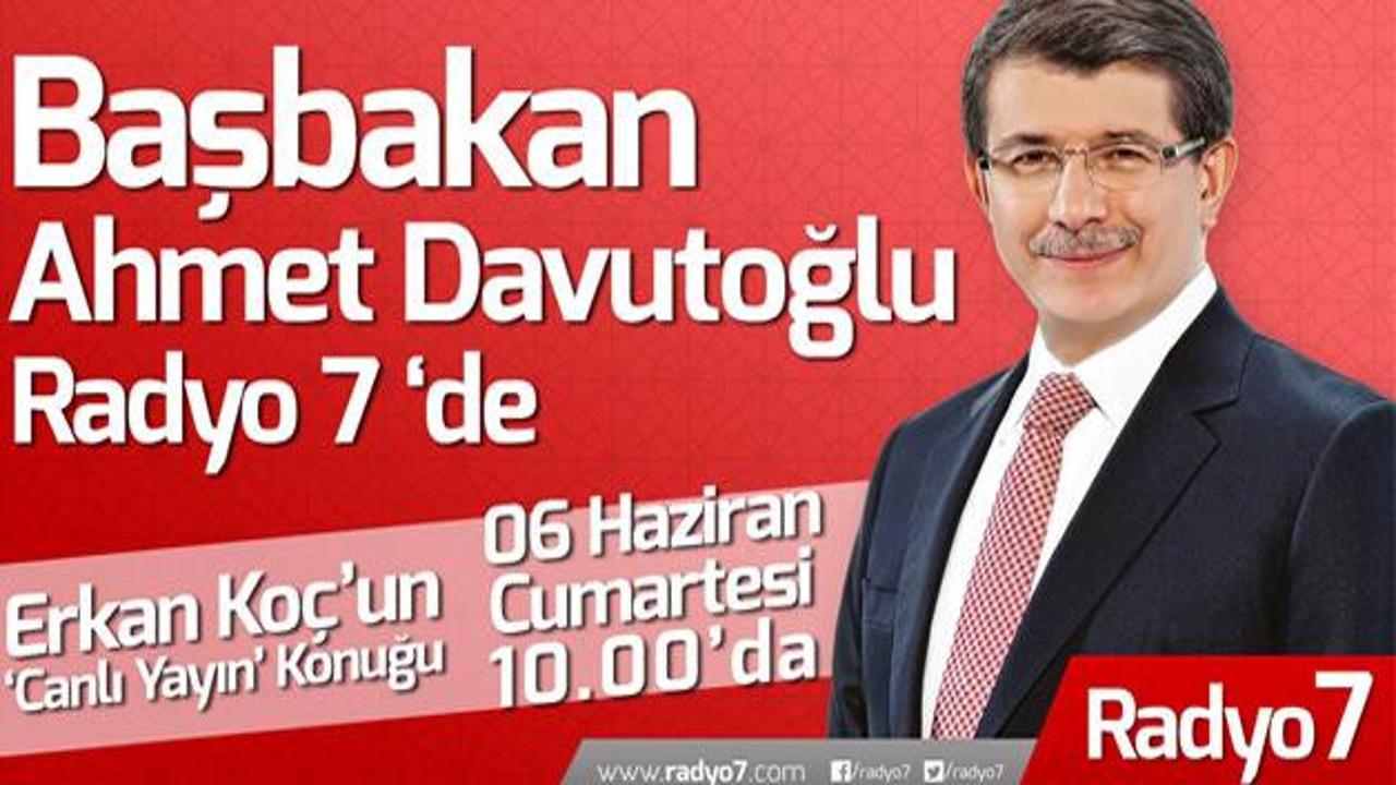 Başbakan Ahmet Davutoğlu Radyo 7'de