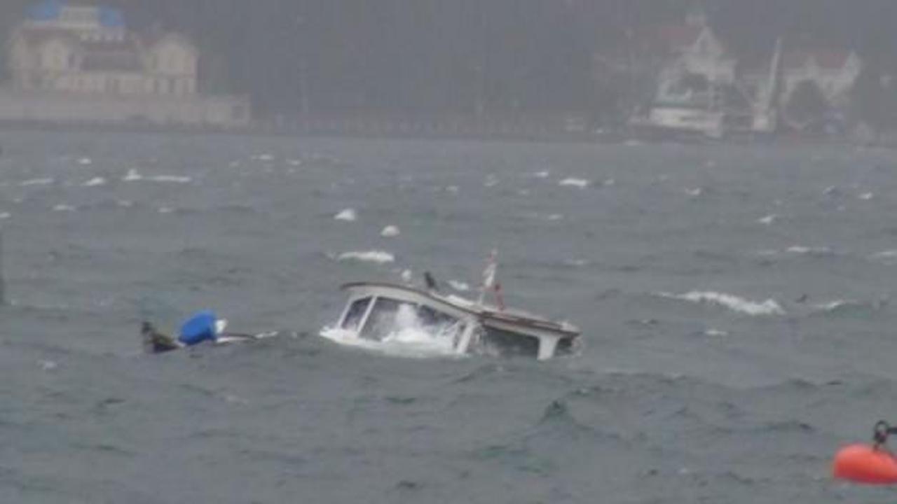 Beykoz'da tekne battı