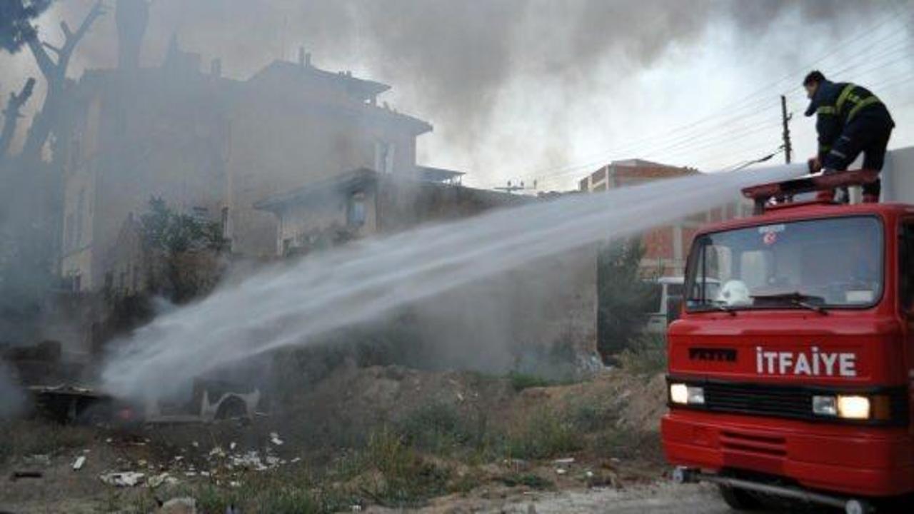 Turgutlu’da araç yangını