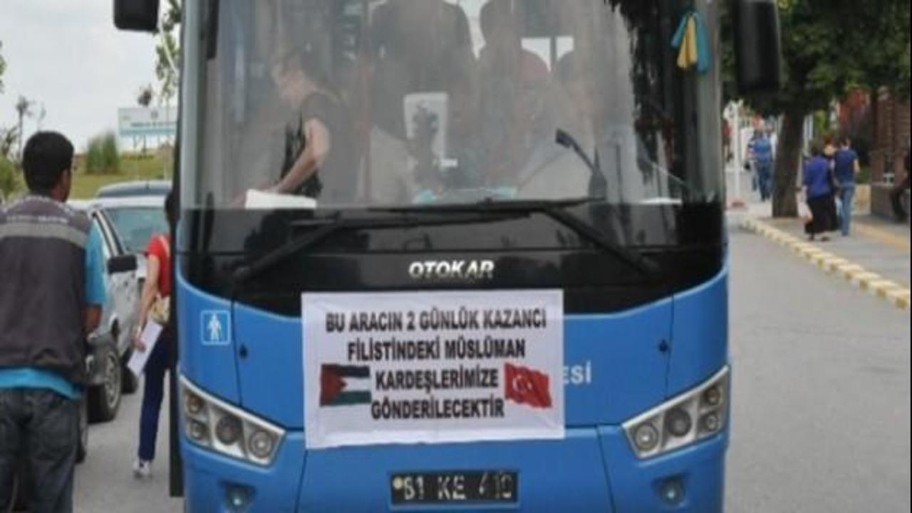'Bu otobüsün 2 günlük kazancı Filistin'e'