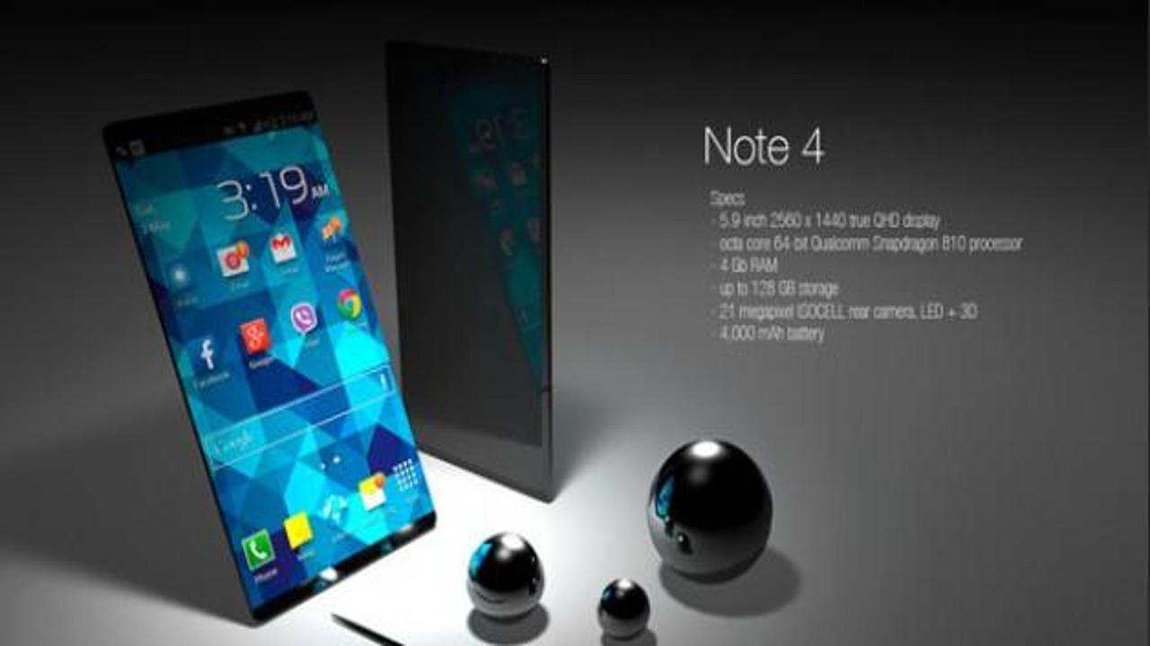 Büyüleyici Galaxy Note 4 konsepti