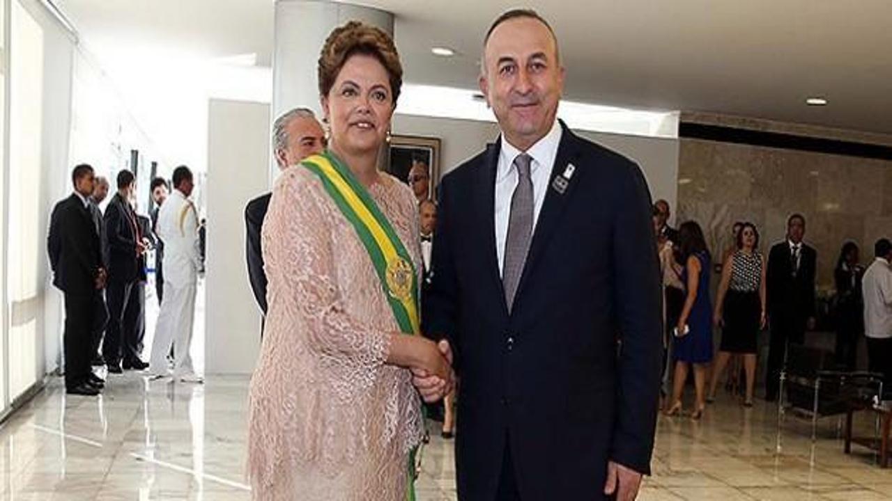 Çavuşoğlu Rousseff’in yemin törenine katıldı