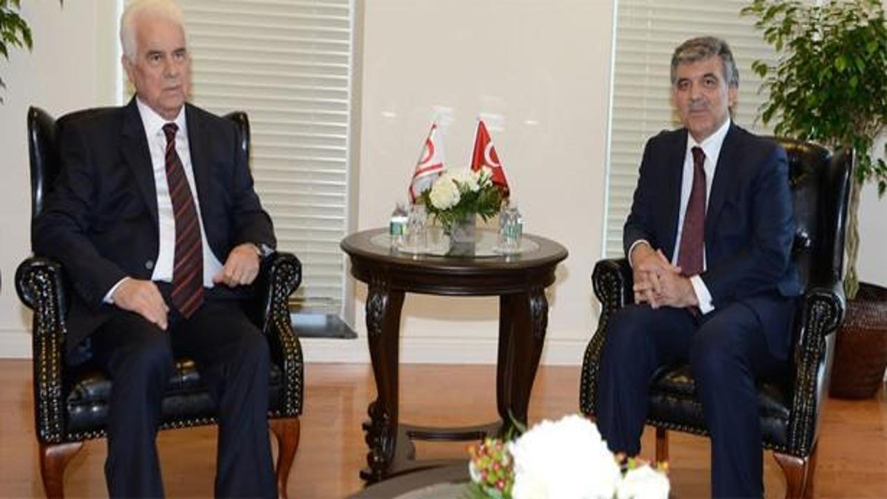Cumhurbaşkanı Gül KKTC Cumhurbaşkanı ile görüştü