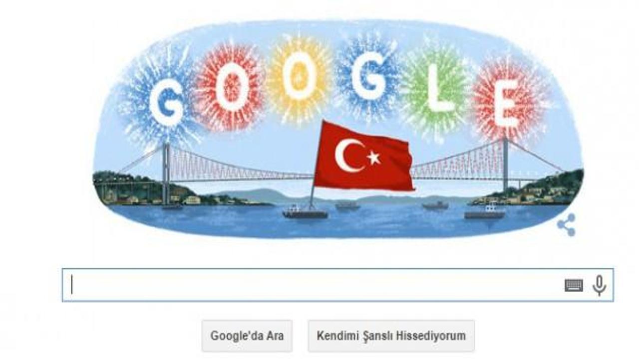 Cumhuriyet Bayramı için Google'dan özel logo