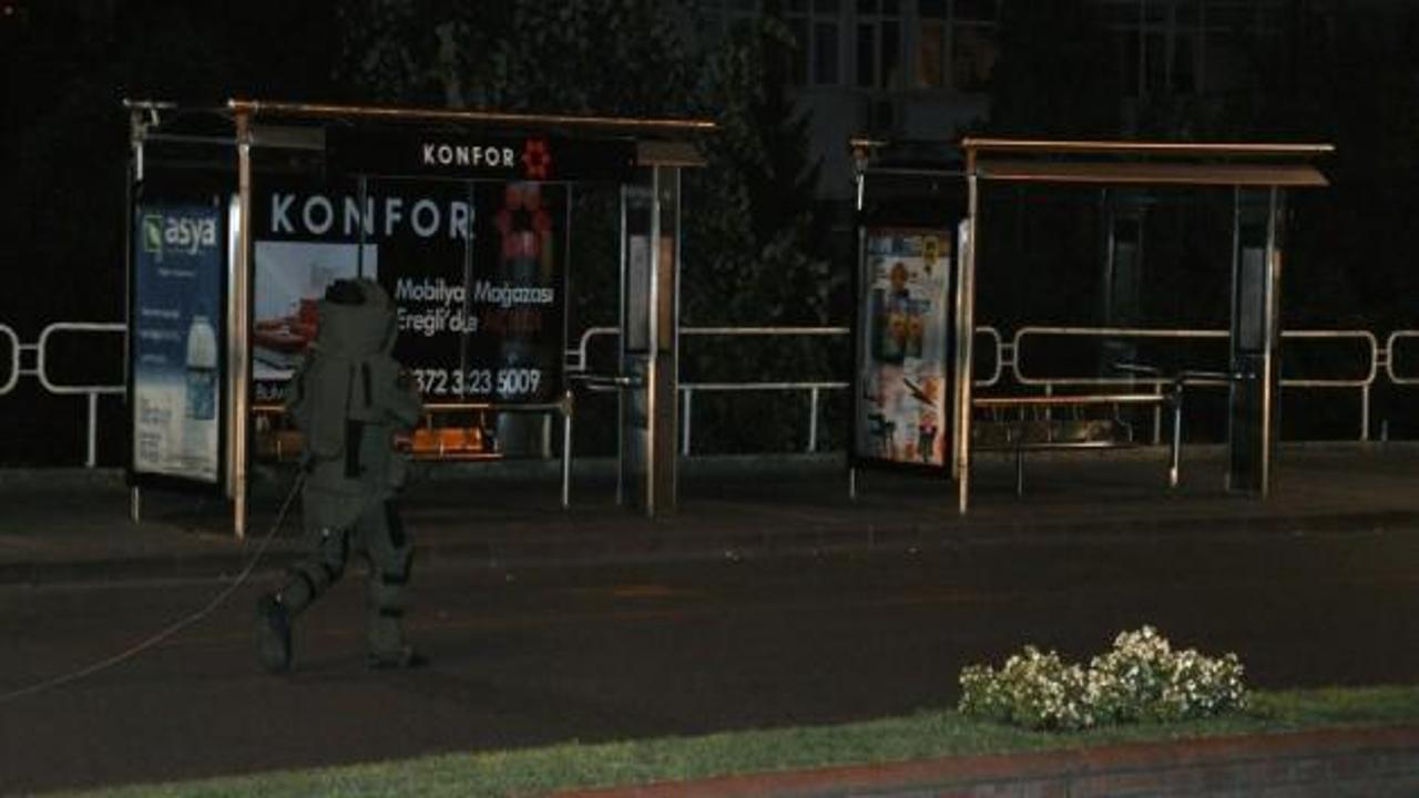 Zonguldak'ta şüpheli paket fünyeyle patlatıldı
