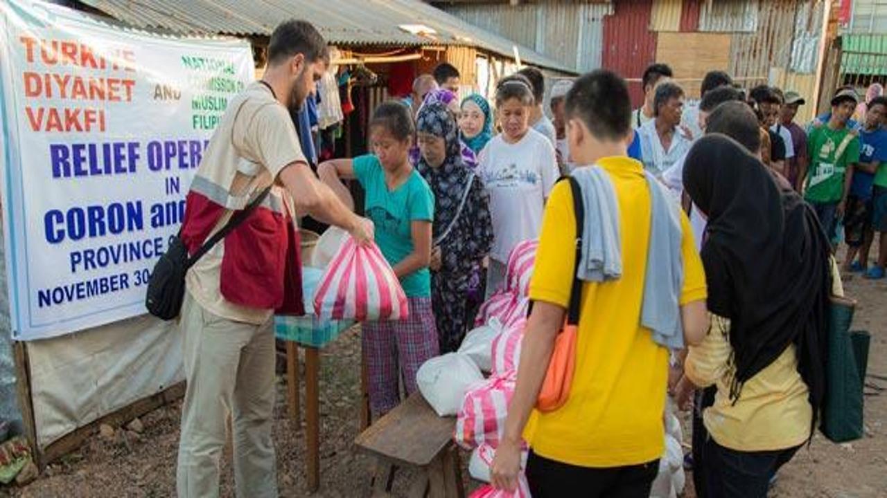 Diyanet'in Filipinler'e yardımı devam ediyor