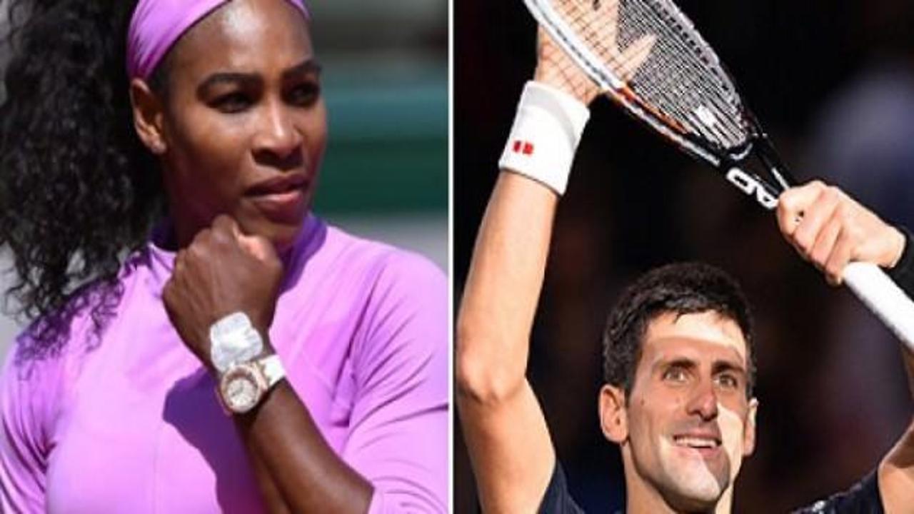Djokovic ve Serena Williams galibiyetle başladı