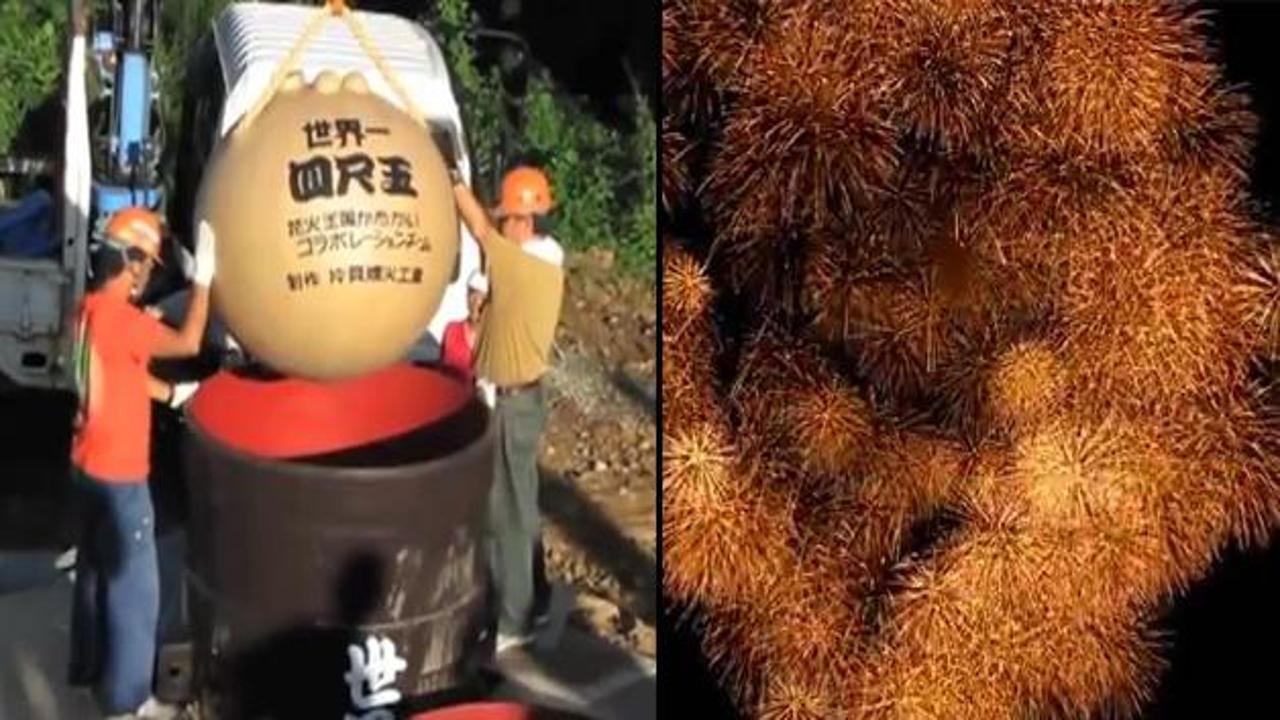 D&uuml;nyanın en b&uuml;y&uuml;k havai fişeği b&ouml;yle patladı