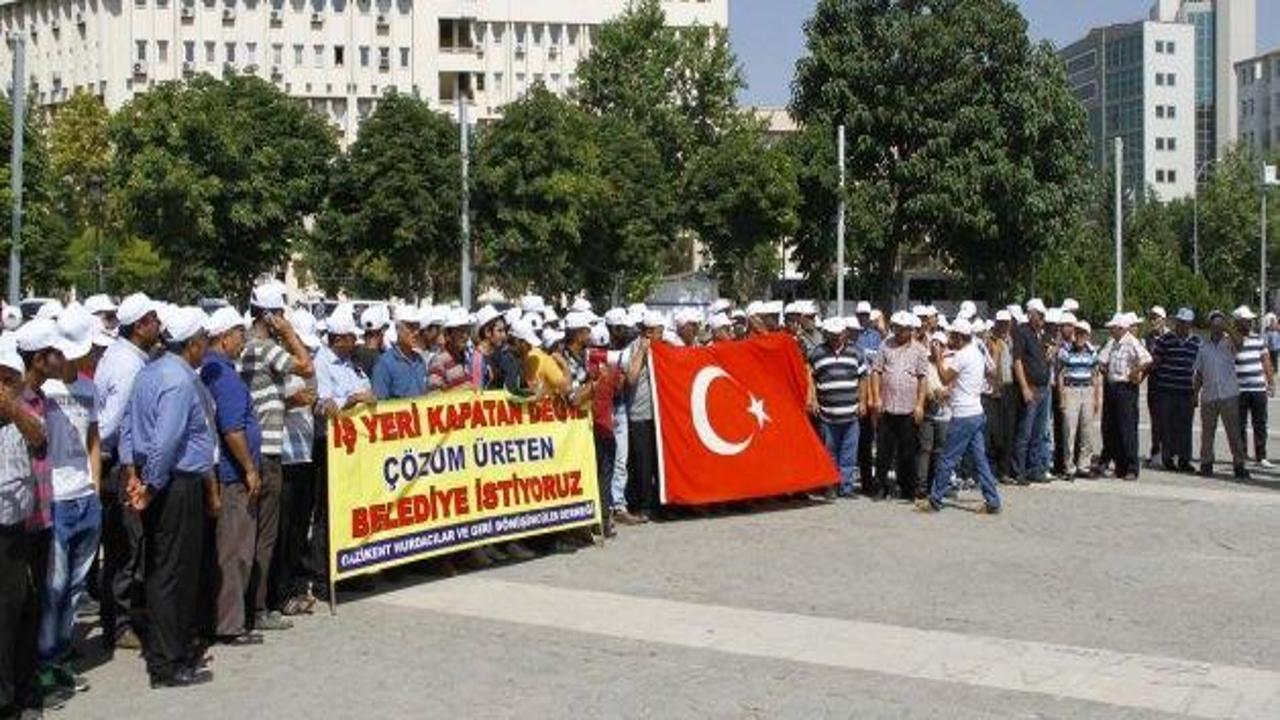 Gaziantep'te hurdacılardan protesto