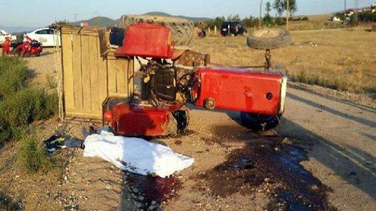 Erbaa'da traktör devrildi: 1 ölü