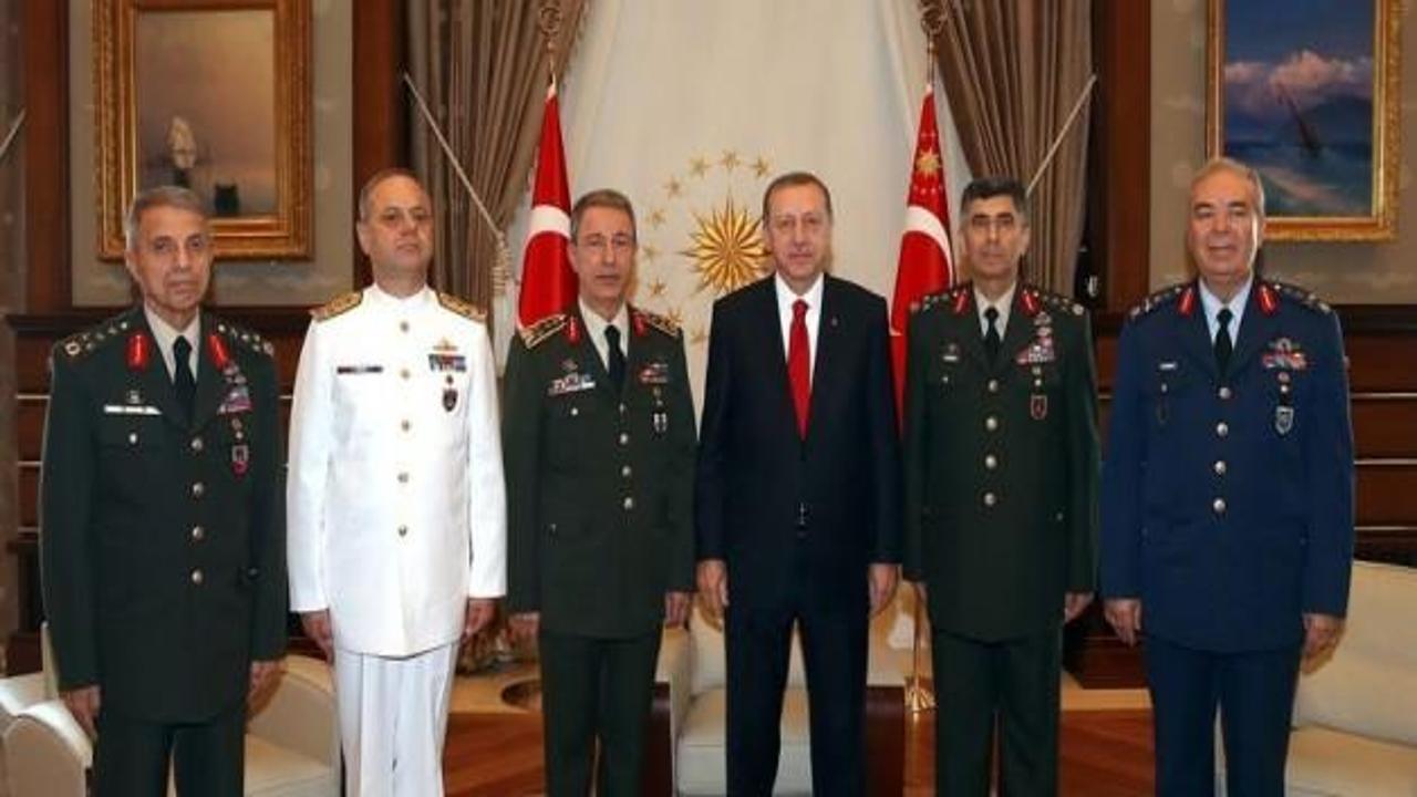 Erdoğan kuvvet komutanlarını ağırladı