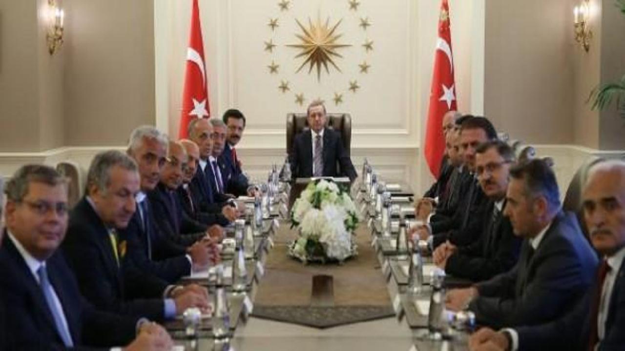 Erdoğan TOBB ve sendika temsilcileriyle görüştü