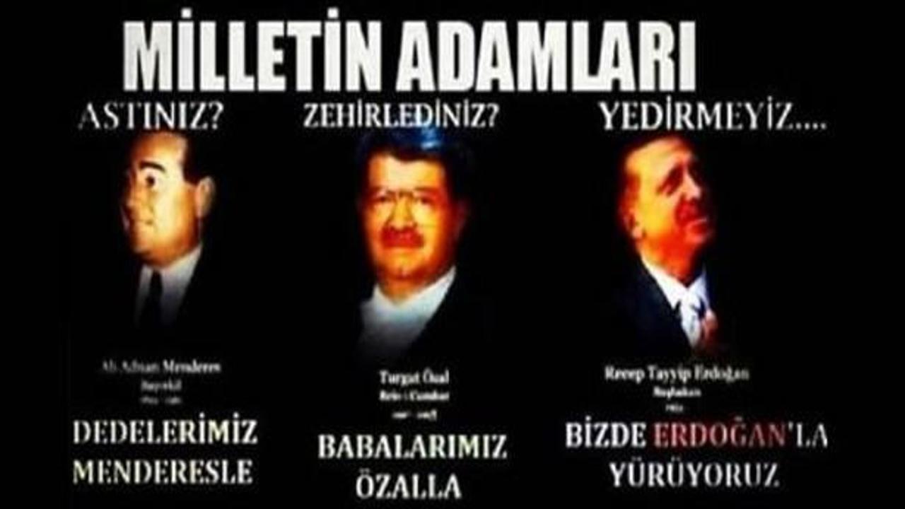 Sosyal medyada Erdoğan'ı yedirmeyiz afişi