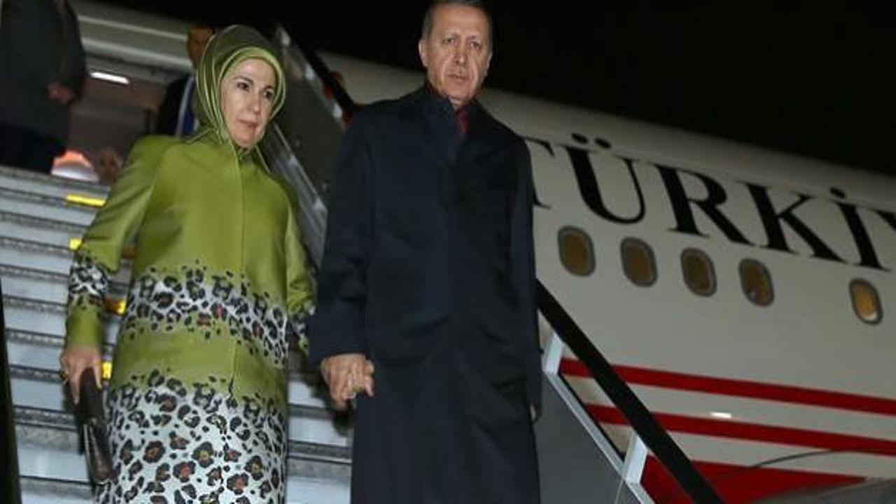 Erdoğan'ın uçağı havada 2 tur attı