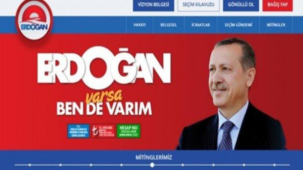 Erdoğan'ın Web sitesi resmen açıldı