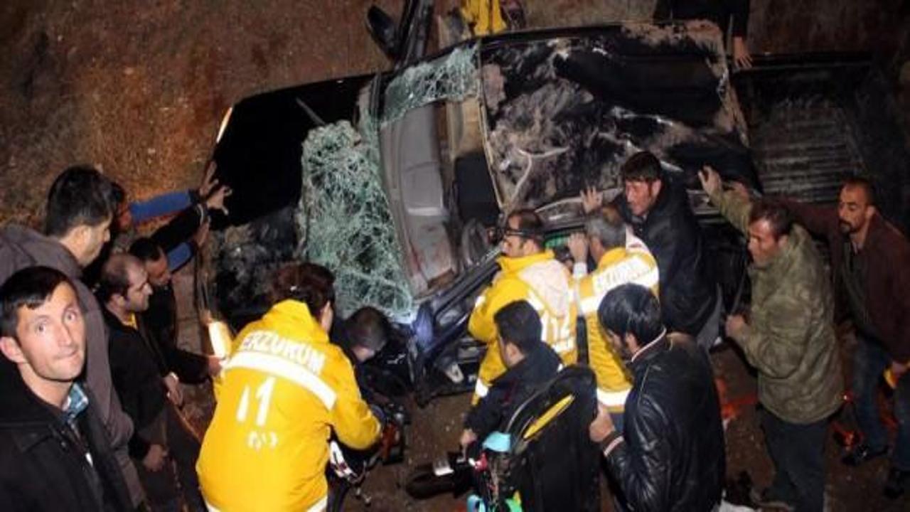 Erzurum'da feci kaza: 1 ölü, 2 yaralı