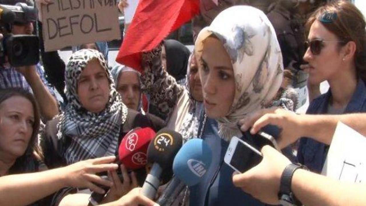 Esra Albayrak İsrail protestosuna katıldı