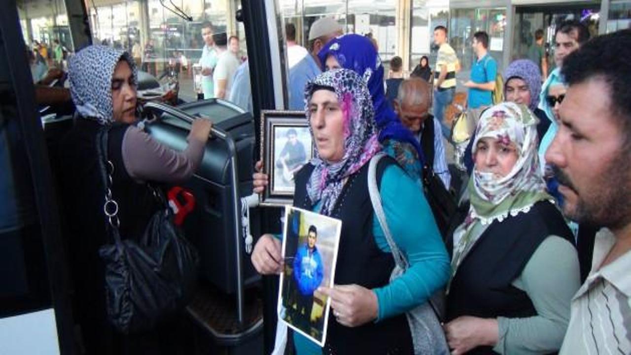 Eylem yapan anneler Ankara'ya hareket etti