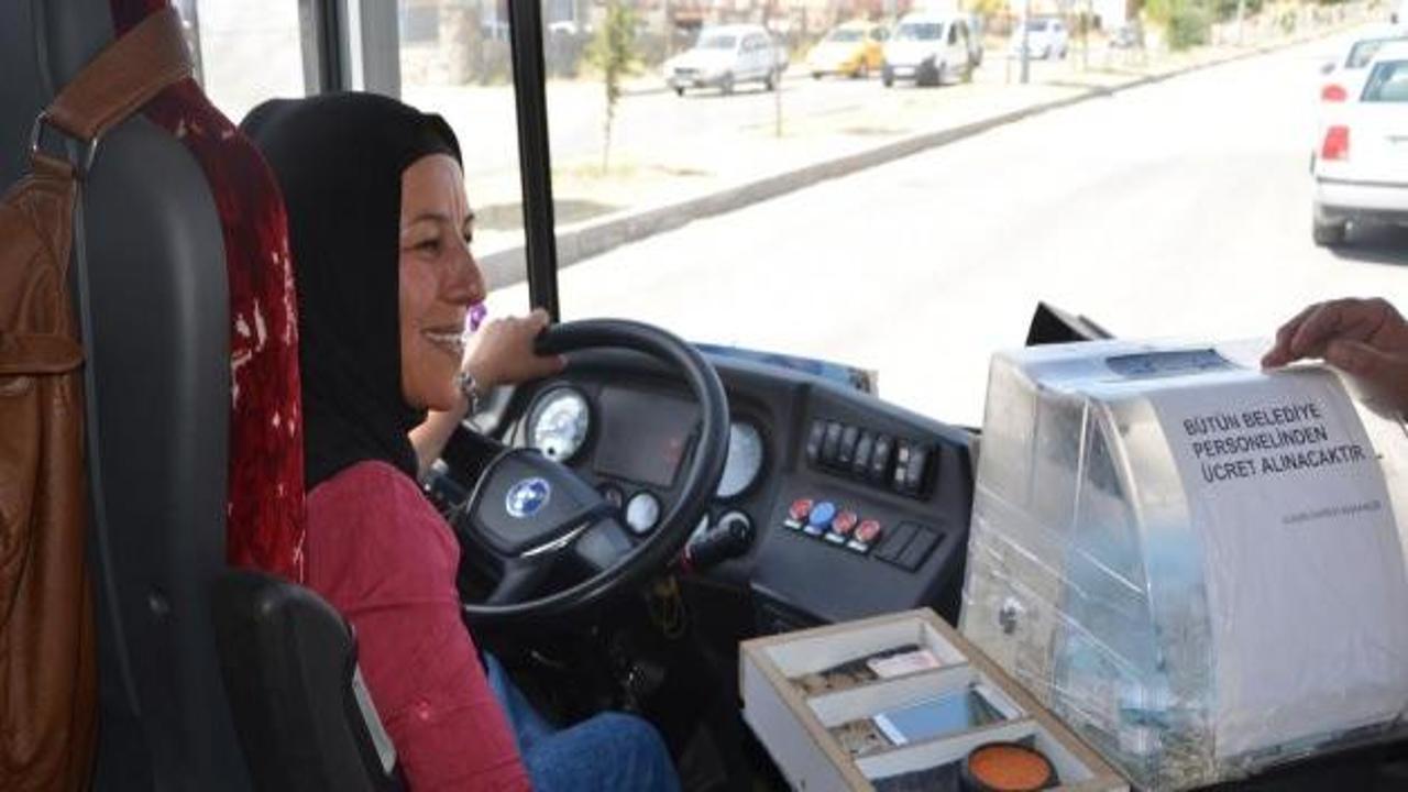 Erciş'te toplu taşımada kadın şoför dönemi