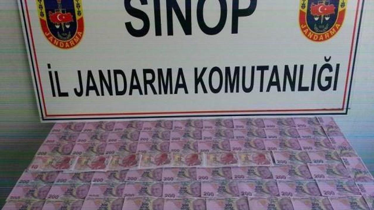 Sinop'ta sahte banknot ele geçirildi