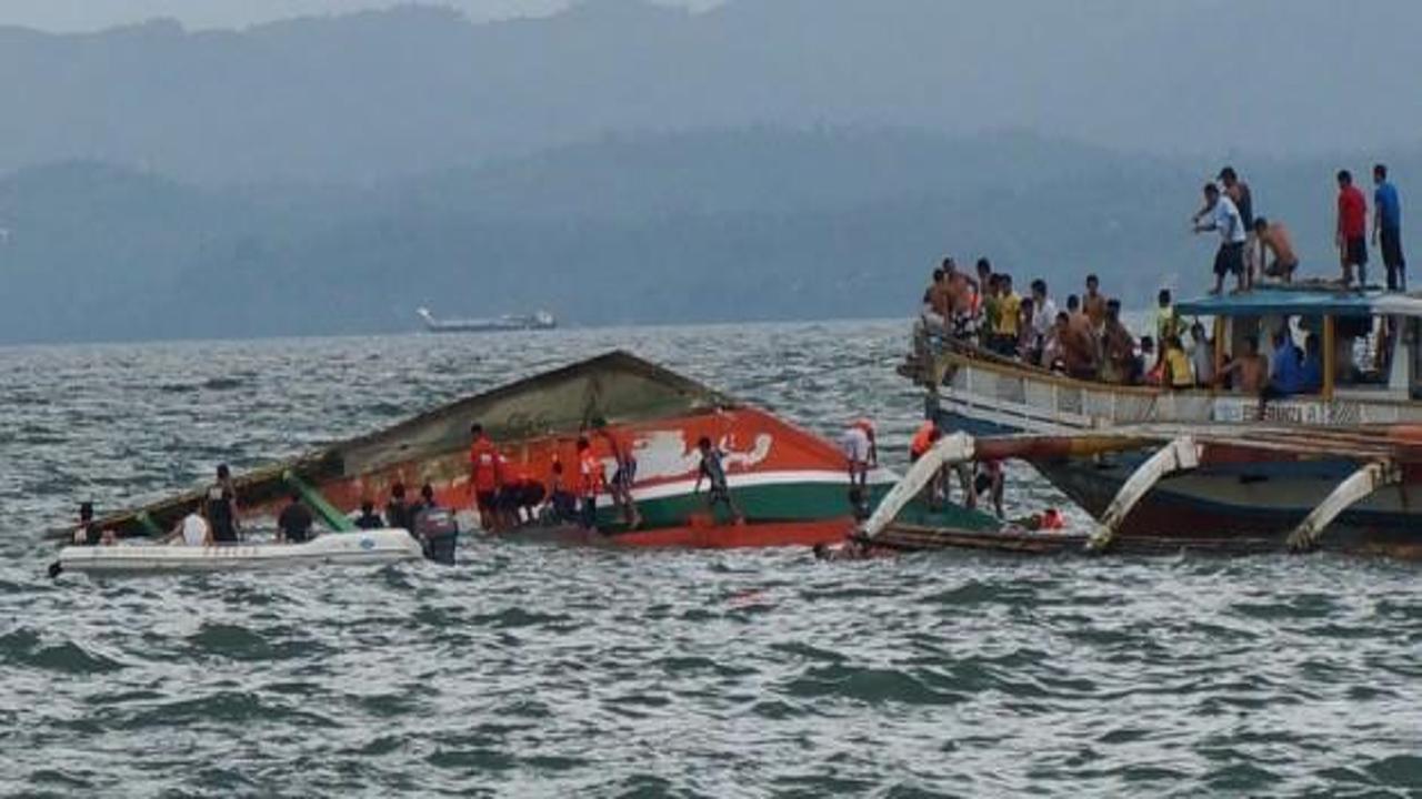 Filipinler'de 173 yolcu taşıyan gemi battı