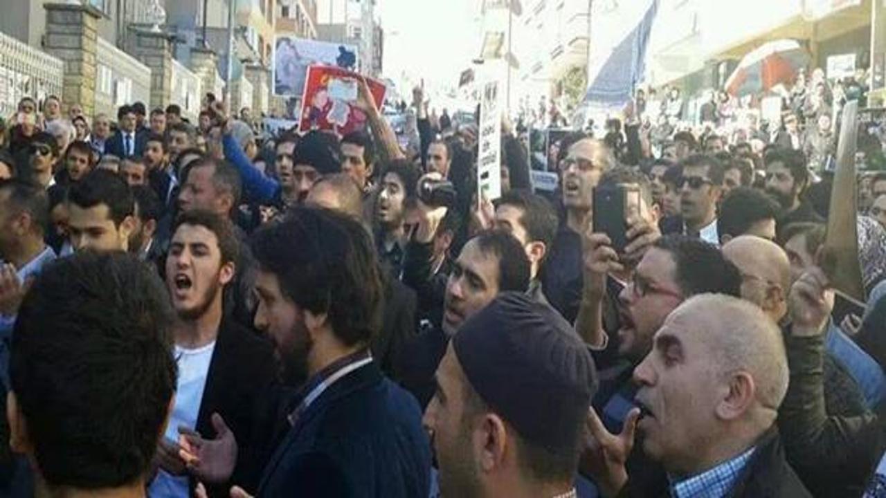Filistin haberini protesto ettiler