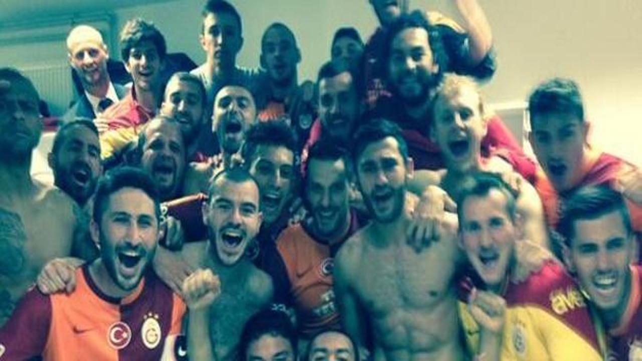 Galatasaray'dan galibiyet pozu