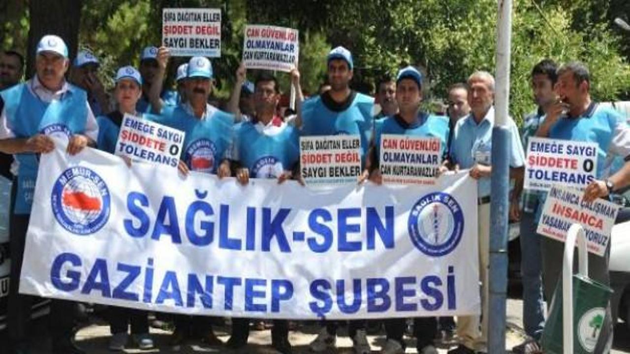 Gaziantep'te, sağlıkta şiddet protestosu