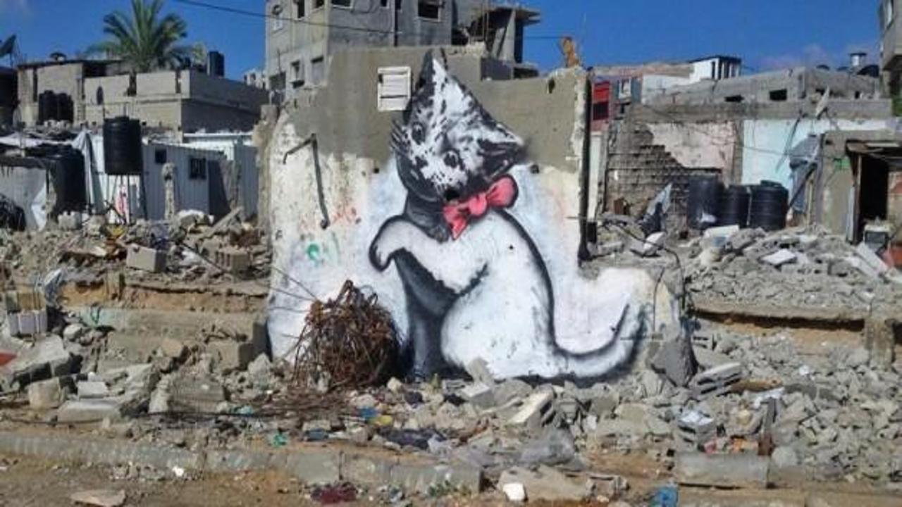 Gazze'ye ikinci kez ‘Banksy eli' değdi