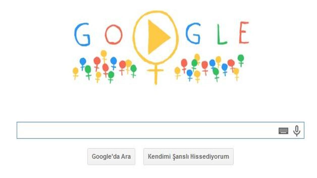 Google kadınlar gününü unutmadı