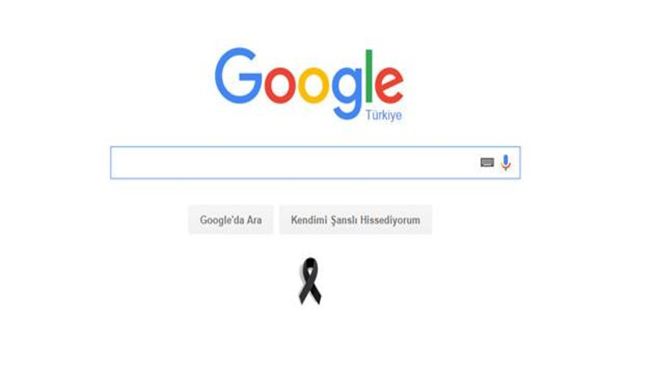 Google'dan Ankara’daki patlama için siyah bant