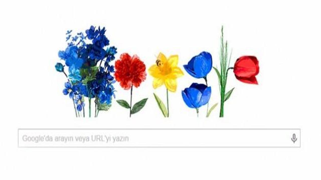 Google'dan bahara özel doodle