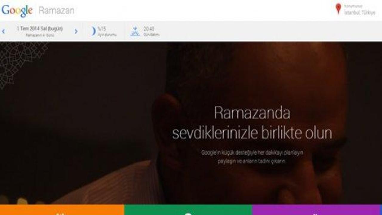 Google'dan Ramazan'a özel sayfa