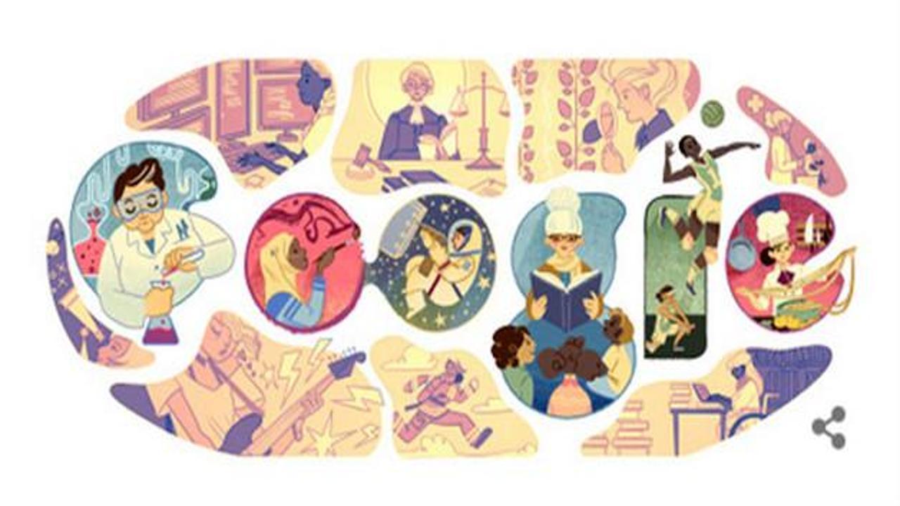 Google'den kadınlara özel doodle 
