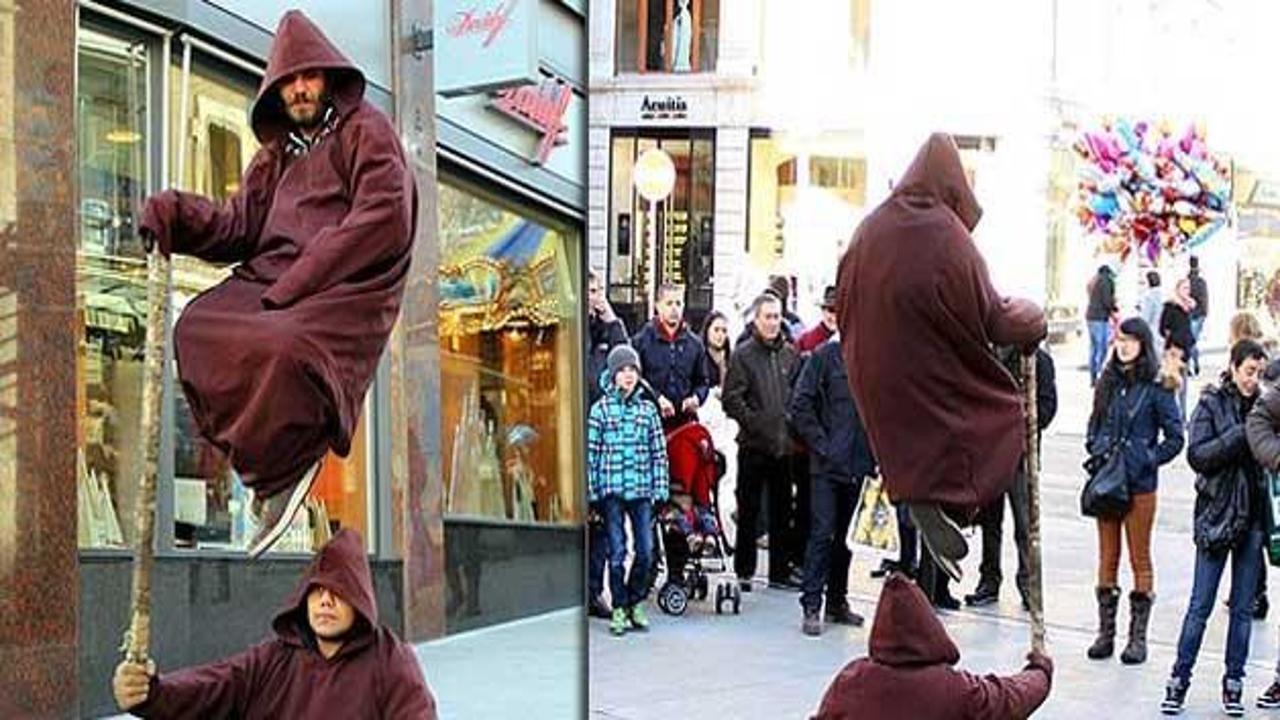 Havada duran adam şaşırttı