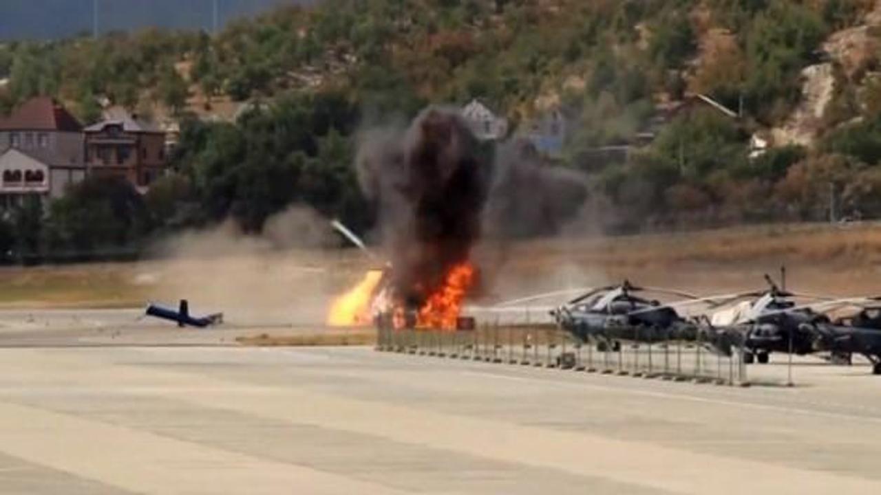 Helikopter böyle düştü: 2 ölü