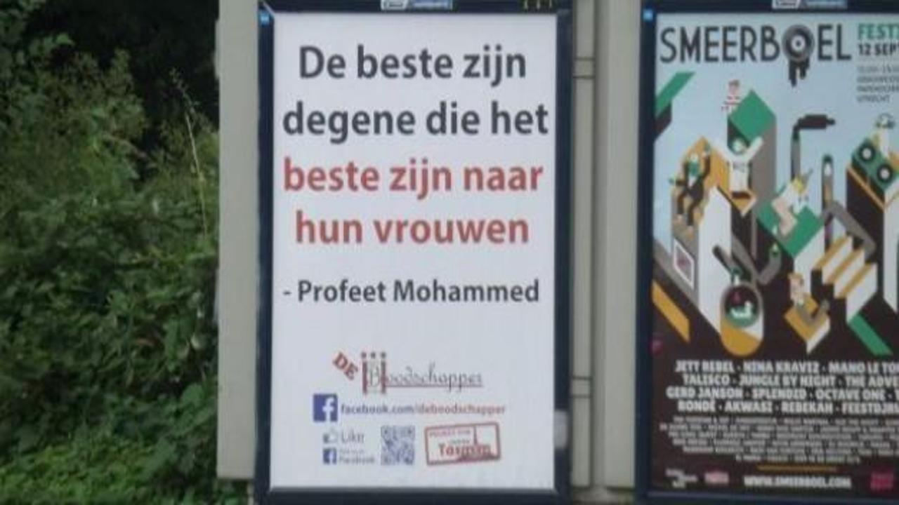Hollanda'da Hadis-i Şerifli afişler!