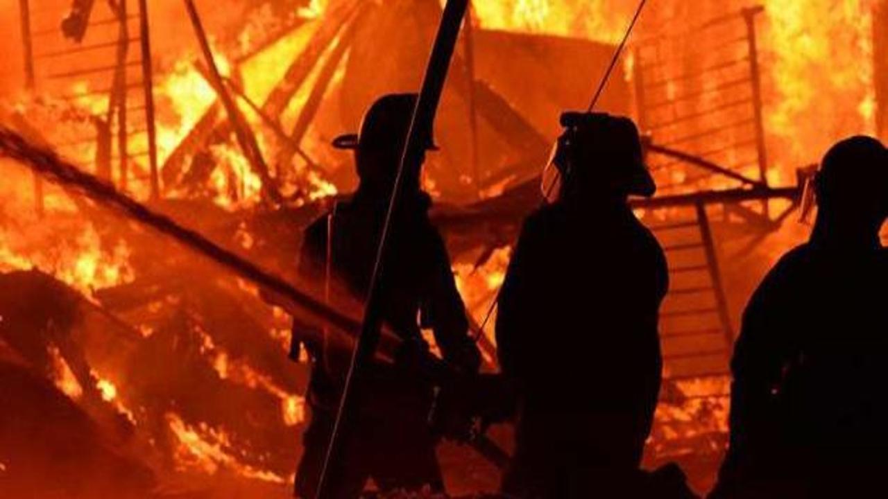 Manisa'da üzüm işletmesinde yangın