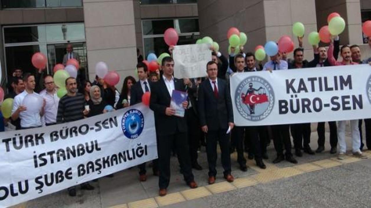 İstanbul Adliyesi'nde balonlu eylem