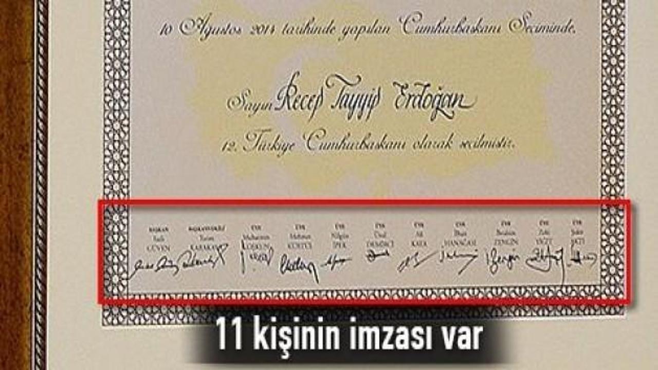 İşte Cumhurbaşkanı Erdoğan'ın mazbatası