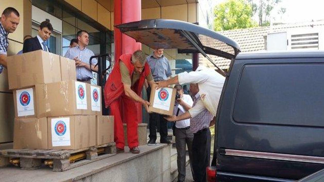 Karadağ'da 500 aileye Ramazan erzak yardımı