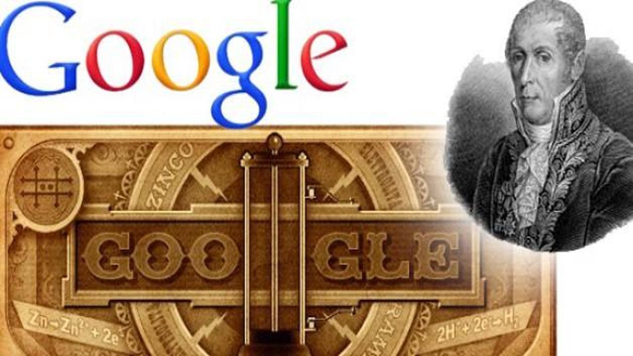 Alessandro Volta Google onu Doodle yaptı