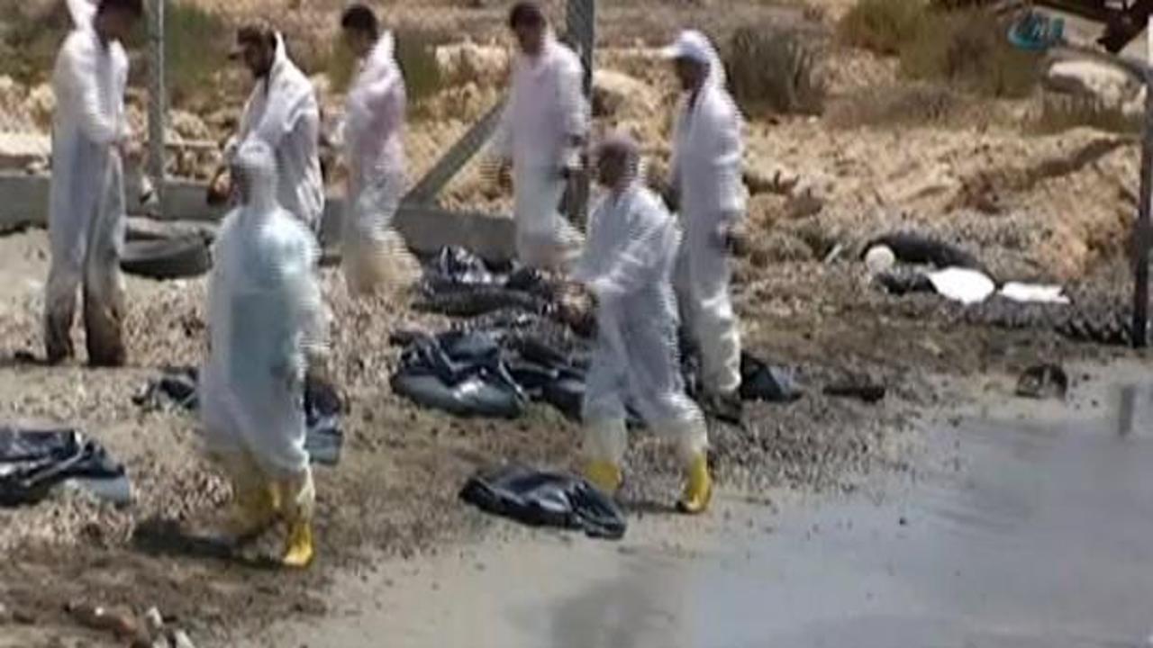 KKTC'de petrol sızıntısı temizleme çalışmaları başladı