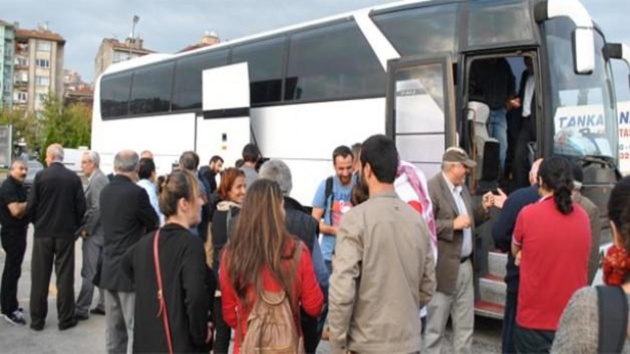 Kocaeli'den Kobani için otobüs kaldırdılar