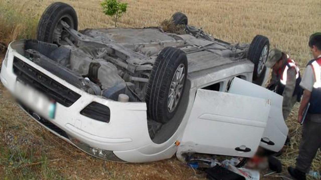 Konya'da otomobil devrildi: 1 ölü, 4 yaralı