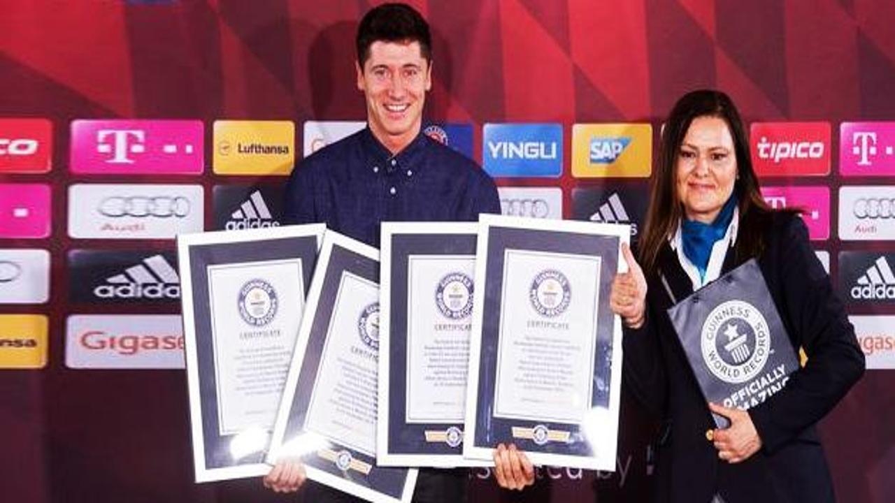 Lewandowski Guinness Rekorlar Kitabı'nda